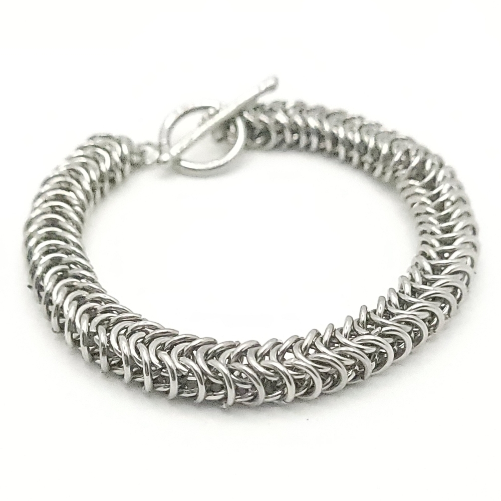 Stainless Steel Box Weave Chainmail Bracelet